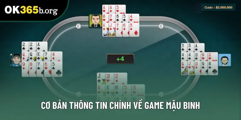 Cơ bản thông tin chính về game Mậu Binh